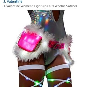 J Valentine Rave light up furry satchel harness